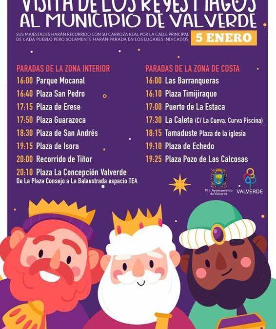 Visita de los reyes magos al municipio de Valverde