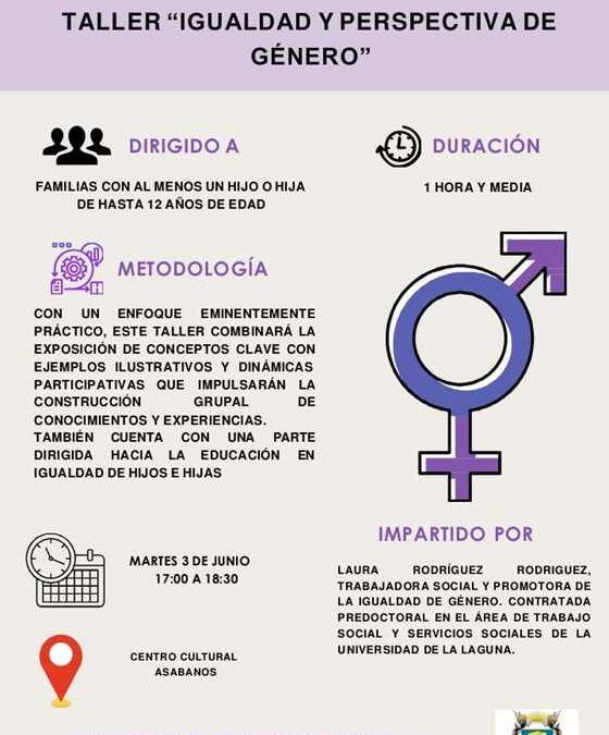 Taller sobre Igualdad y Perspectiva de Género para familias